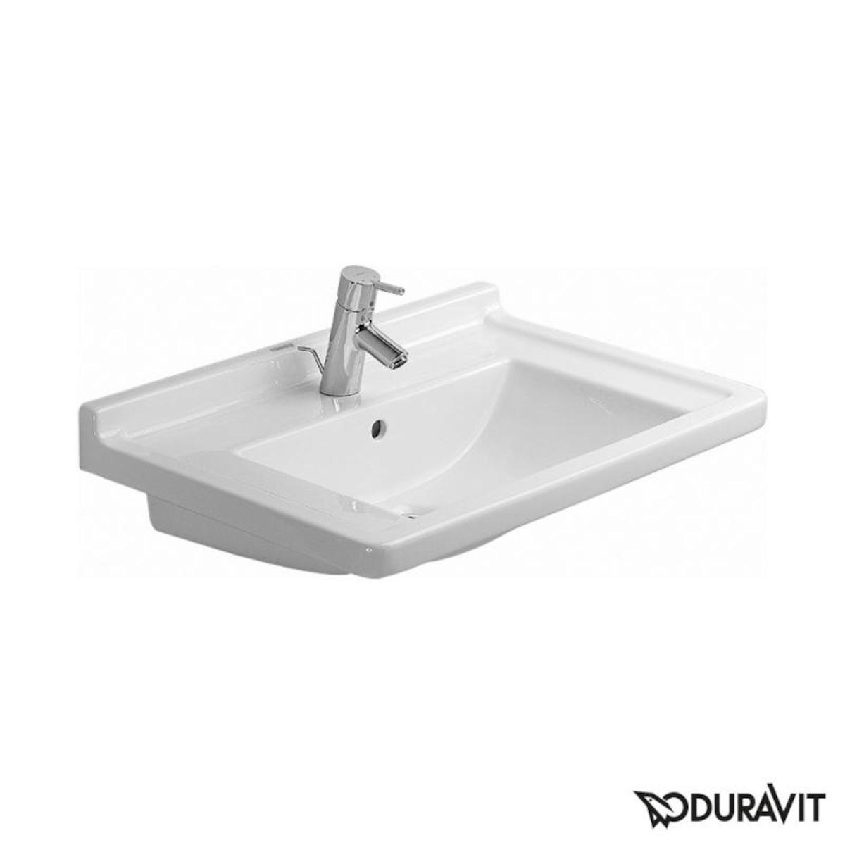 Umyvadlo Duravit Starck 3 70x49 cm otvor pro baterii, s přepade 0304700000