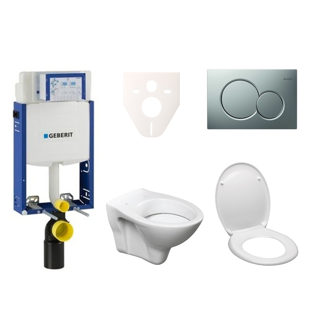 E-shop Cenově zvýhodněný závěsný WC set Geberit k zazdění + WC S-Line S-line Pro 110.302.00.5ND3