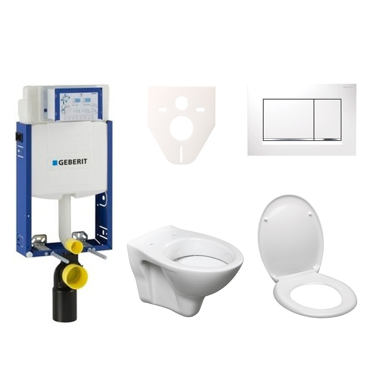 E-shop Cenově zvýhodněný závěsný WC set Geberit k zazdění + WC S-Line S-line Pro 110.302.00.5ND5