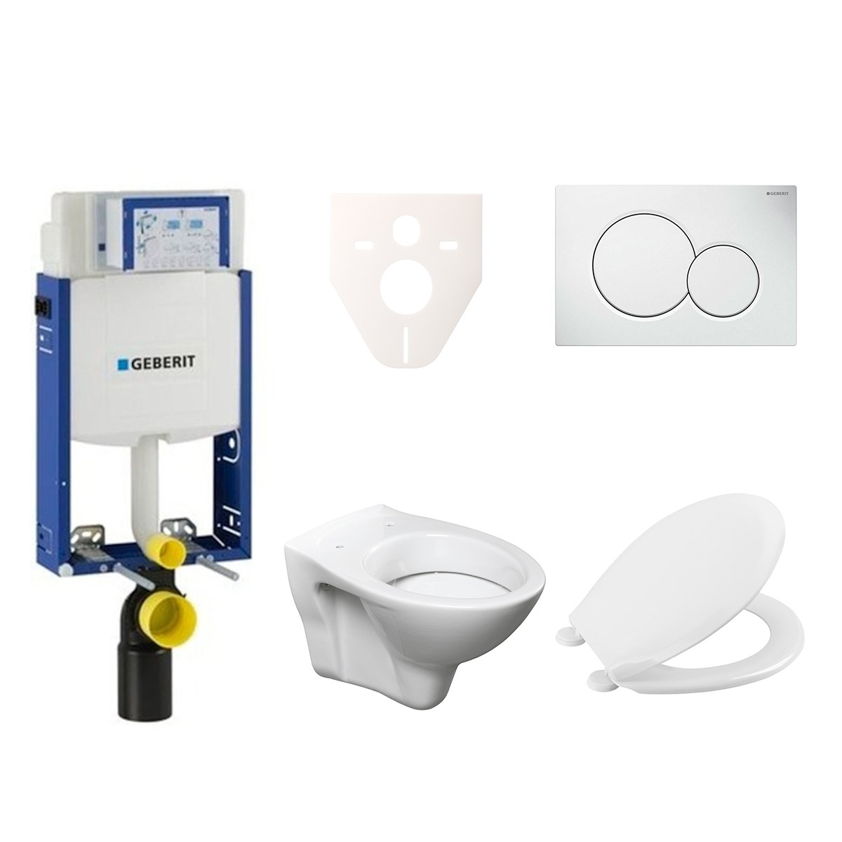 E-shop Cenově zvýhodněný závěsný WC set Geberit k zazdění + WC S-Line S-line Pro 110.302.00.5NR1
