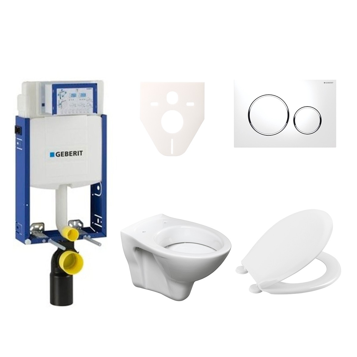 E-shop Cenově zvýhodněný závěsný WC set Geberit k zazdění + WC S-Line S-line Pro 110.302.00.5NR4
