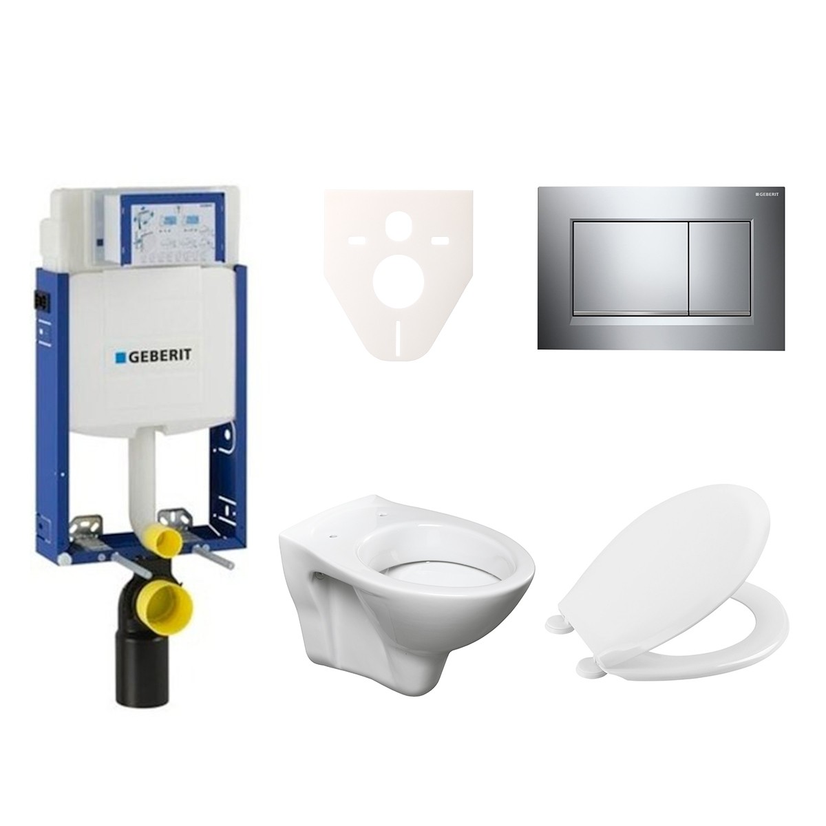 E-shop Cenově zvýhodněný závěsný WC set Geberit k zazdění + WC S-Line S-line Pro 110.302.00.5NR6