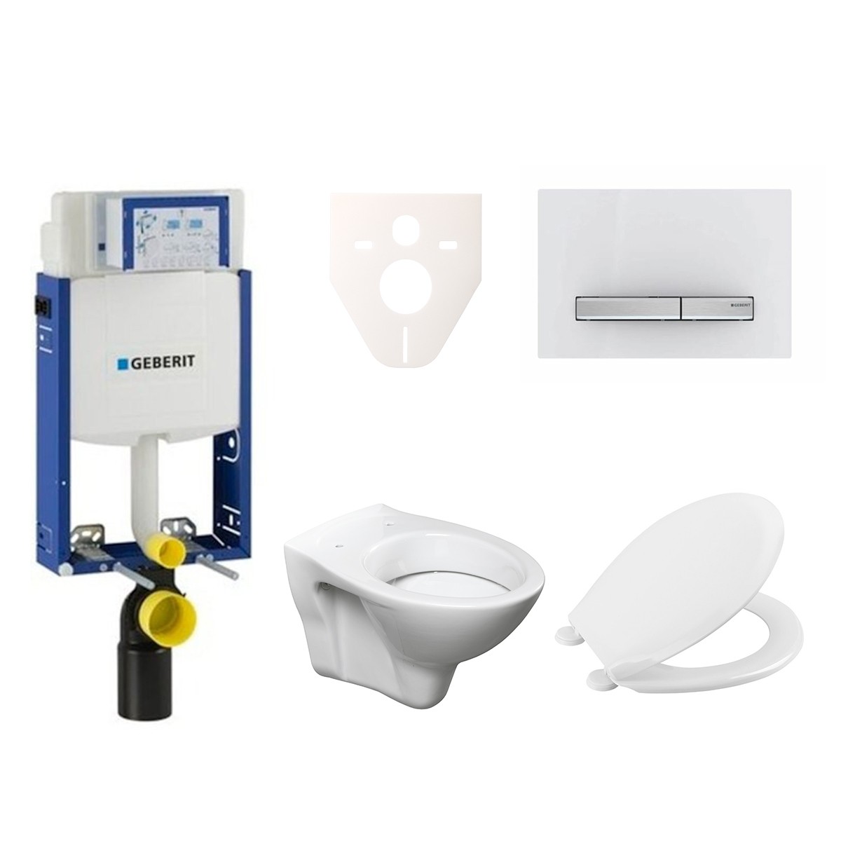 E-shop Cenově zvýhodněný závěsný WC set Geberit k zazdění + WC S-Line S-line Pro 110.302.00.5NR8