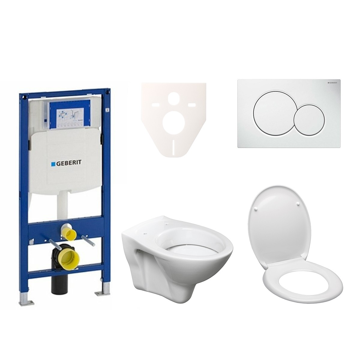 E-shop Cenově zvýhodněný závěsný WC set Geberit do lehkých stěn / předstěnová montáž+ WC S-Line S-line Pro 111.300.00.5ND1
