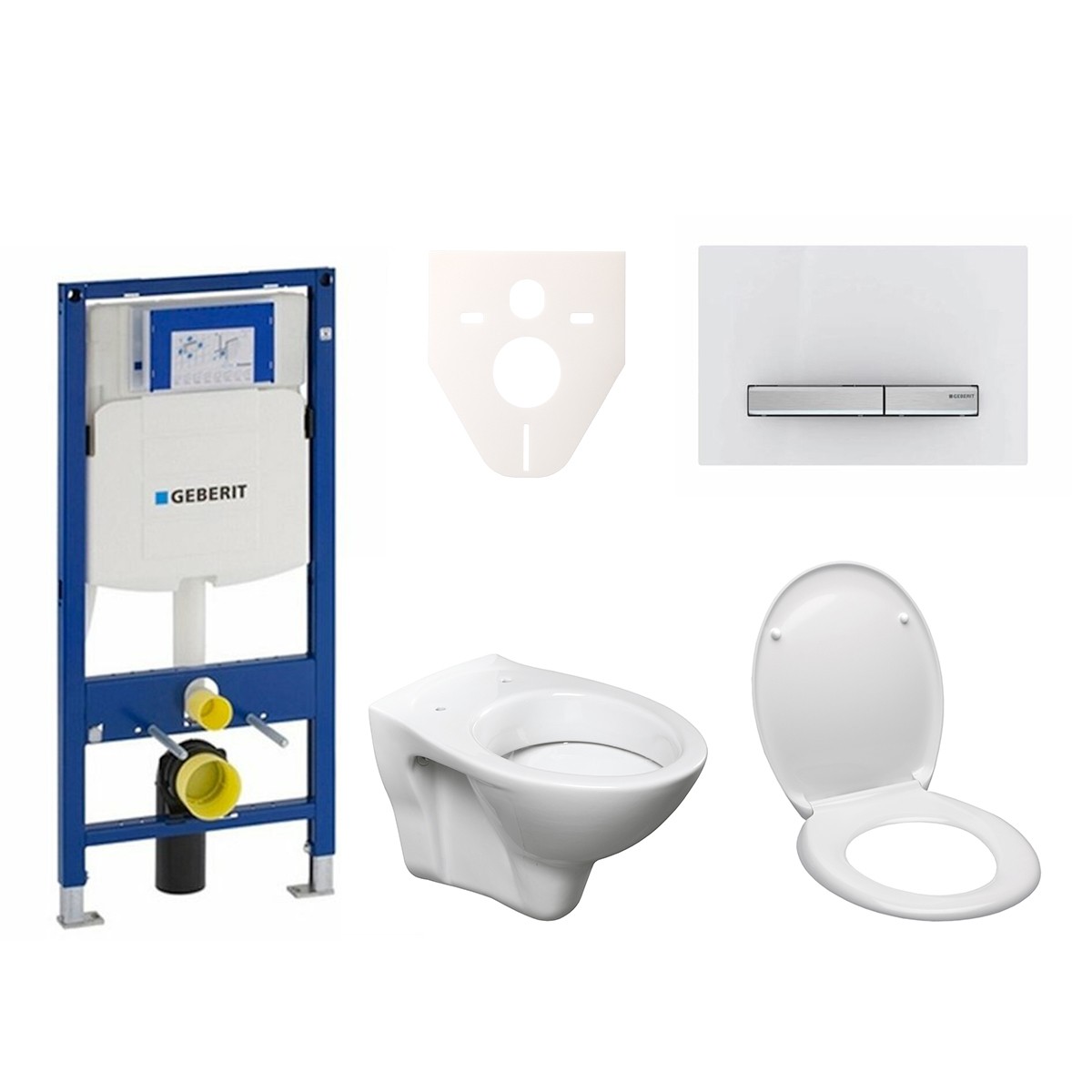 E-shop Cenově zvýhodněný závěsný WC set Geberit do lehkých stěn / předstěnová montáž+ WC S-Line S-line Pro 111.300.00.5ND8