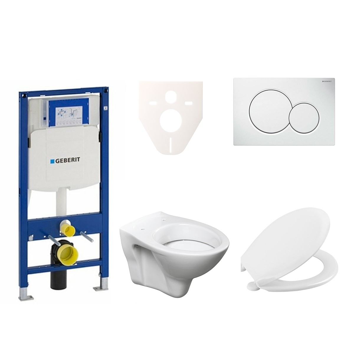 E-shop Cenově zvýhodněný závěsný WC set Geberit do lehkých stěn / předstěnová montáž+ WC S-Line S-line Pro 111.300.00.5NR1