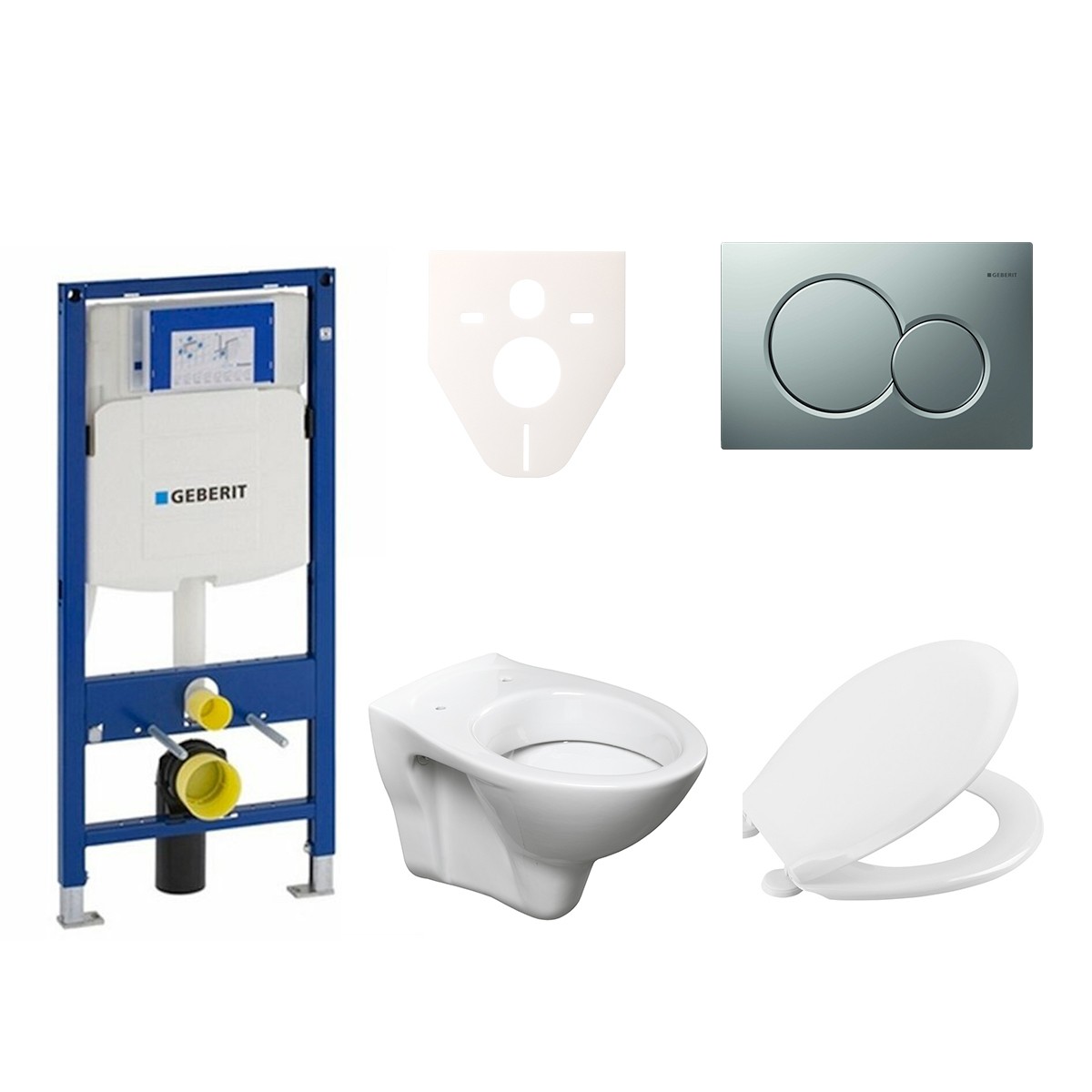 E-shop Cenově zvýhodněný závěsný WC set Geberit do lehkých stěn / předstěnová montáž+ WC S-Line S-line Pro 111.300.00.5NR3