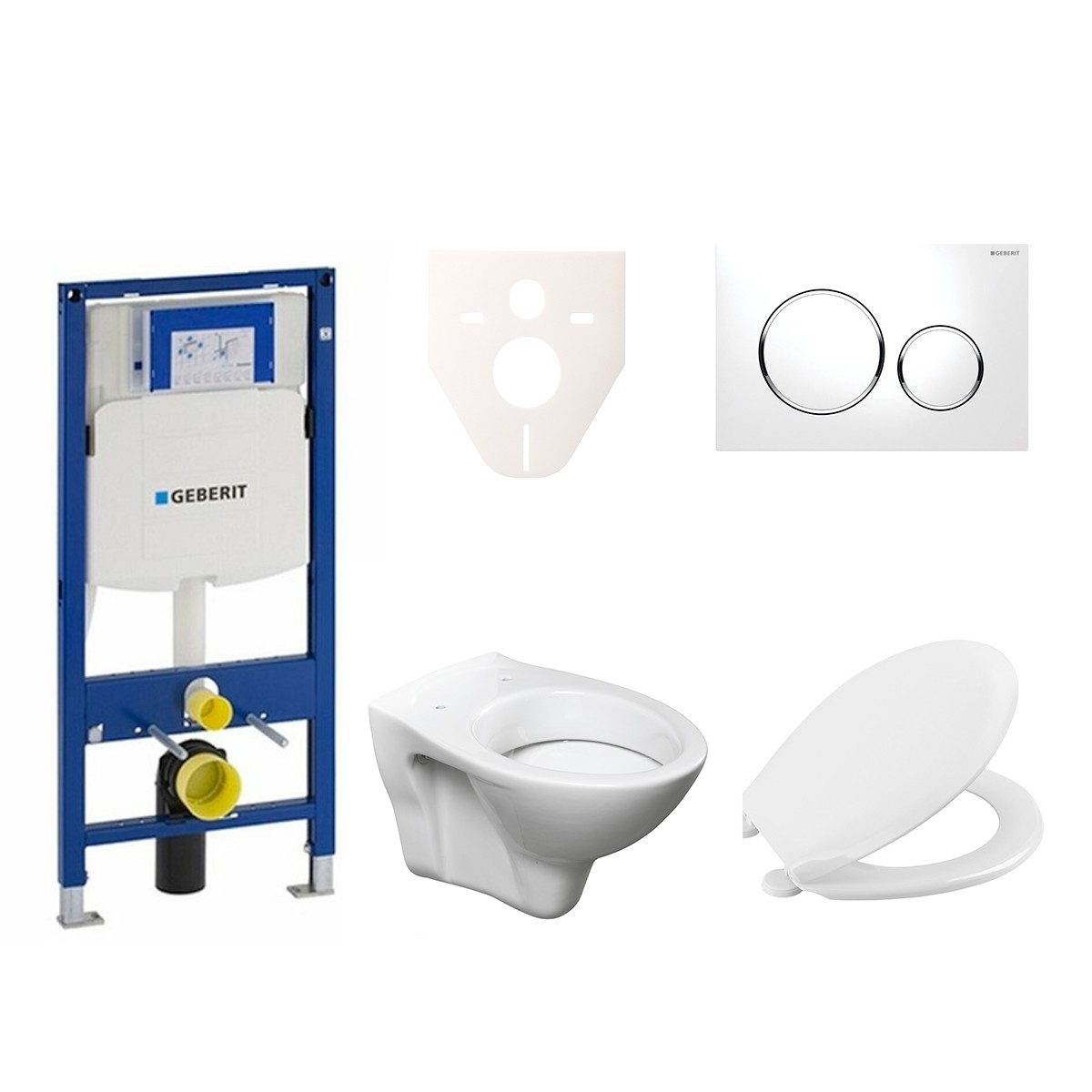 E-shop Cenově zvýhodněný závěsný WC set Geberit do lehkých stěn / předstěnová montáž+ WC S-Line S-line Pro 111.300.00.5NR4