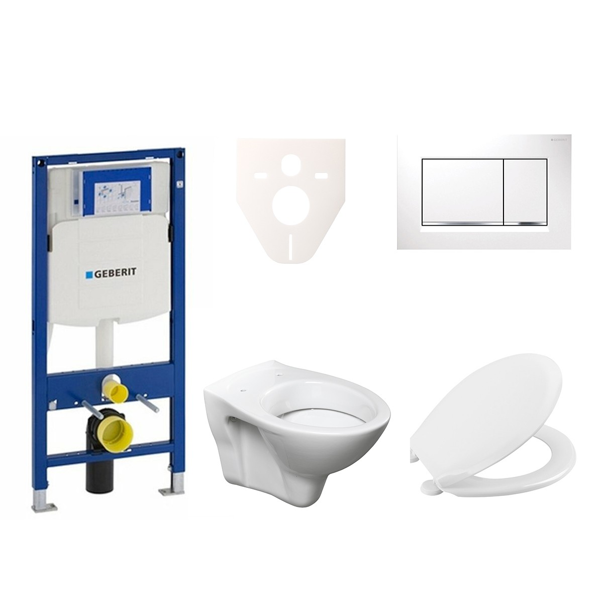 E-shop Cenově zvýhodněný závěsný WC set Geberit do lehkých stěn / předstěnová montáž+ WC S-Line S-line Pro 111.300.00.5NR5