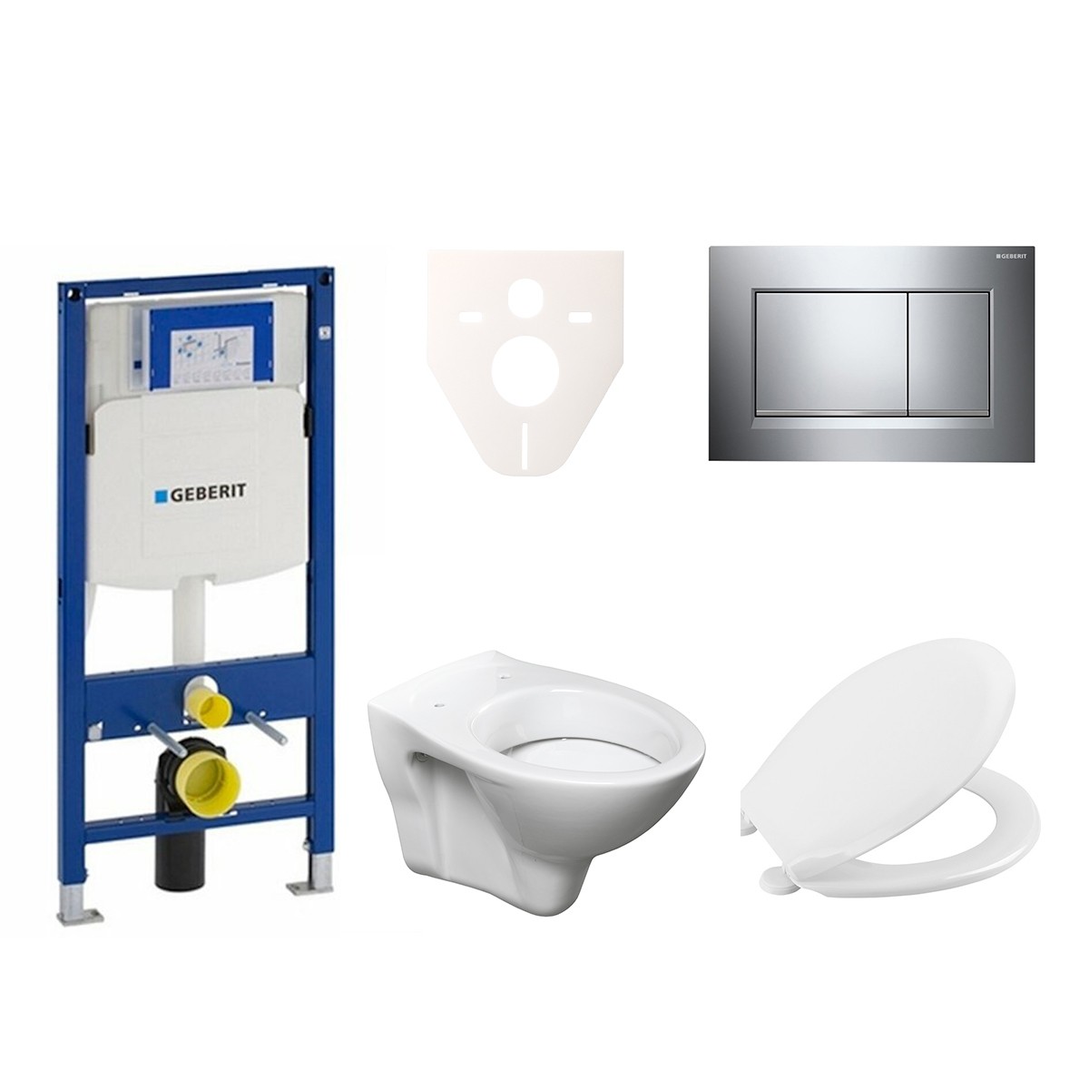 E-shop Cenově zvýhodněný závěsný WC set Geberit do lehkých stěn / předstěnová montáž+ WC S-Line S-line Pro 111.300.00.5NR6