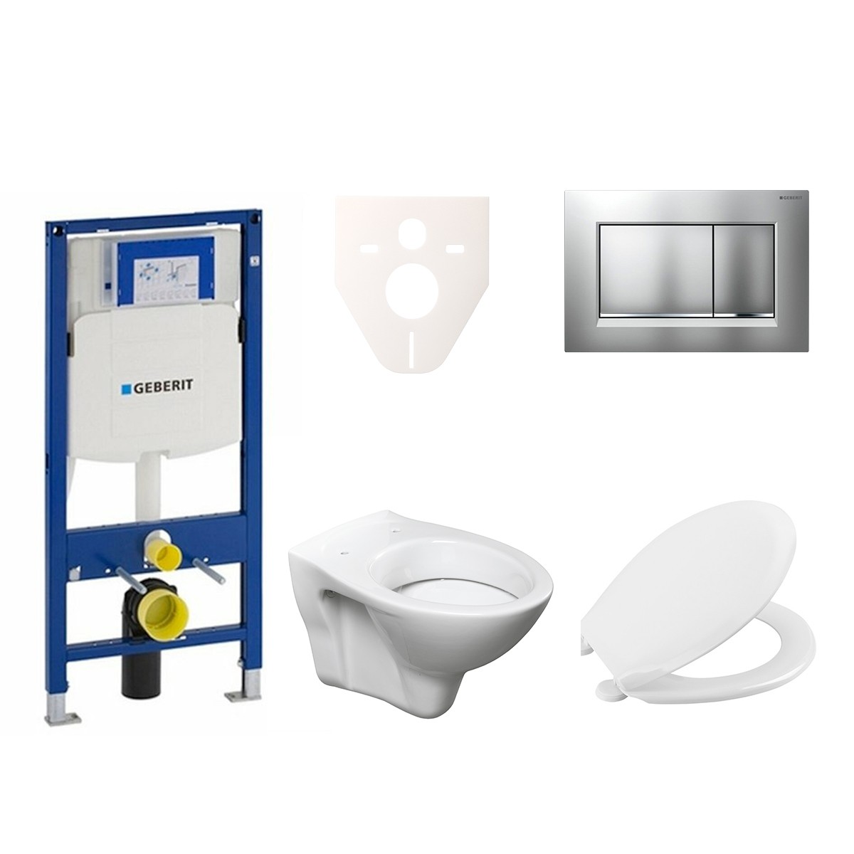 E-shop Cenově zvýhodněný závěsný WC set Geberit do lehkých stěn / předstěnová montáž+ WC S-Line S-line Pro 111.300.00.5NR7