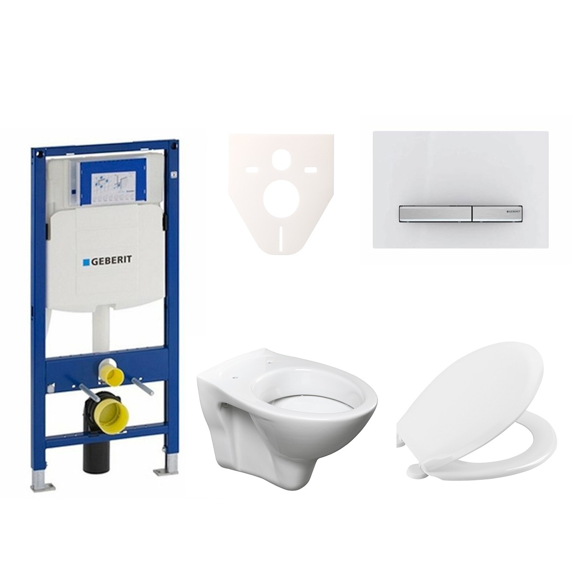 E-shop Cenově zvýhodněný závěsný WC set Geberit do lehkých stěn / předstěnová montáž+ WC S-Line S-line Pro 111.300.00.5NR8