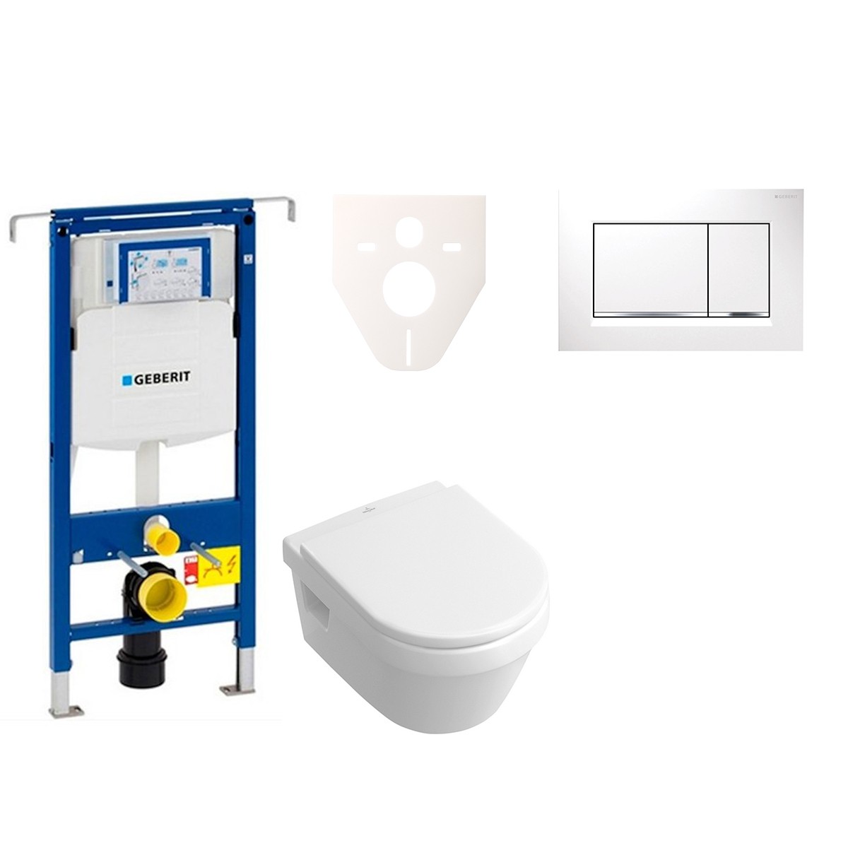 E-shop Cenově zvýhodněný závěsný WC set Geberit do lehkých stěn / předstěnová montáž+ WC Villeroy & Boch Omnia Architectura 111.355.00.5NB5