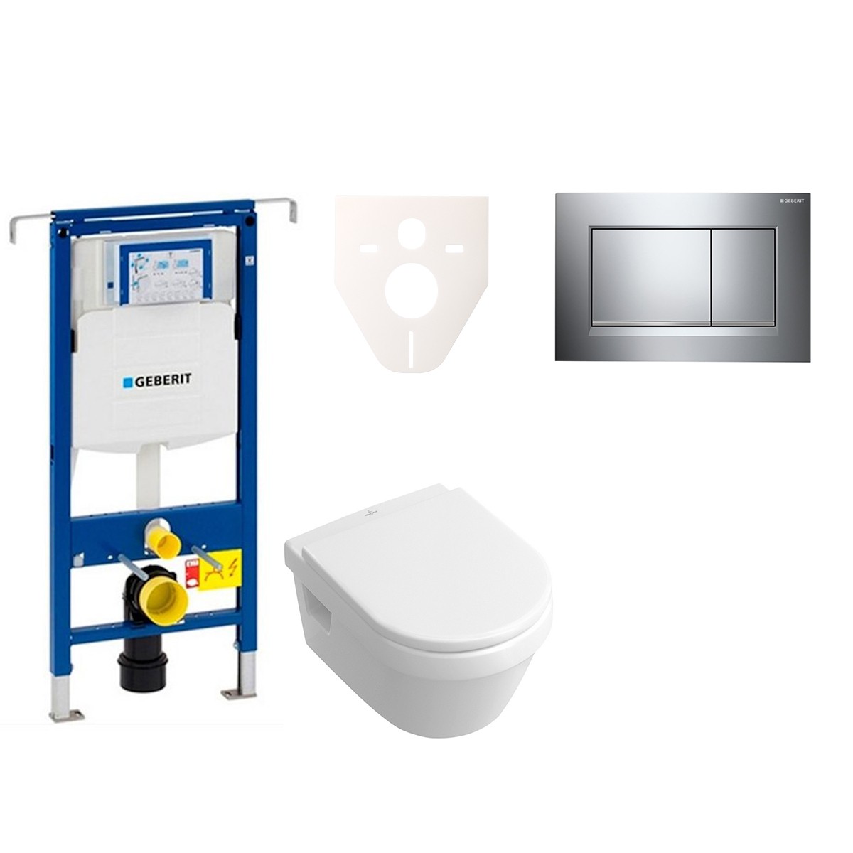 E-shop Cenově zvýhodněný závěsný WC set Geberit do lehkých stěn / předstěnová montáž+ WC Villeroy & Boch Omnia Architectura 111.355.00.5NB6