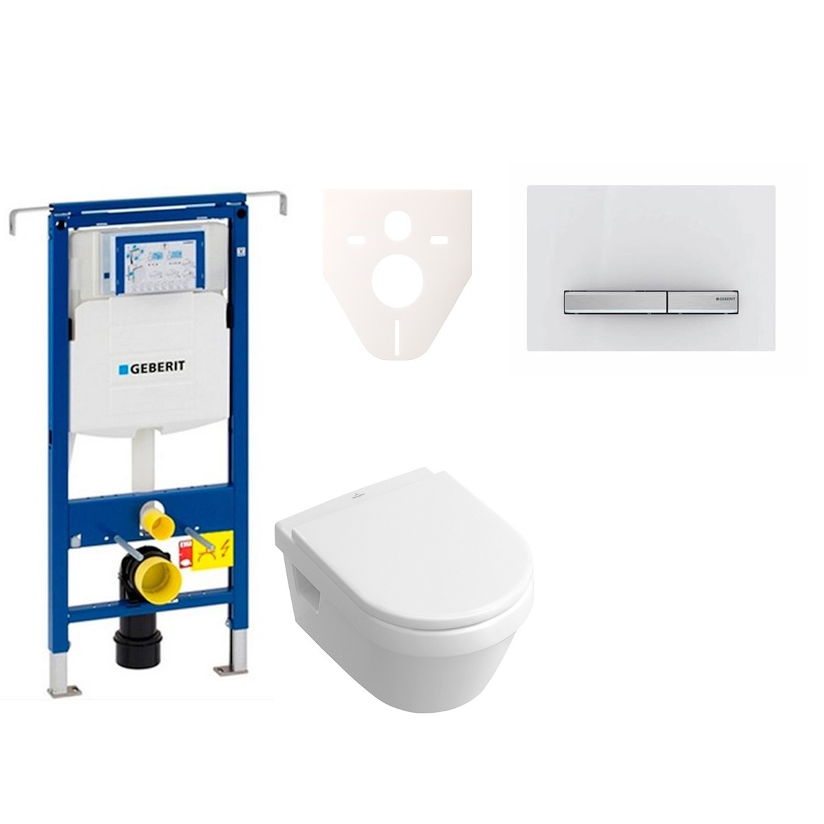 E-shop Cenově zvýhodněný závěsný WC set Geberit do lehkých stěn / předstěnová montáž+ WC Villeroy & Boch Omnia Architectura 111.355.00.5NB8