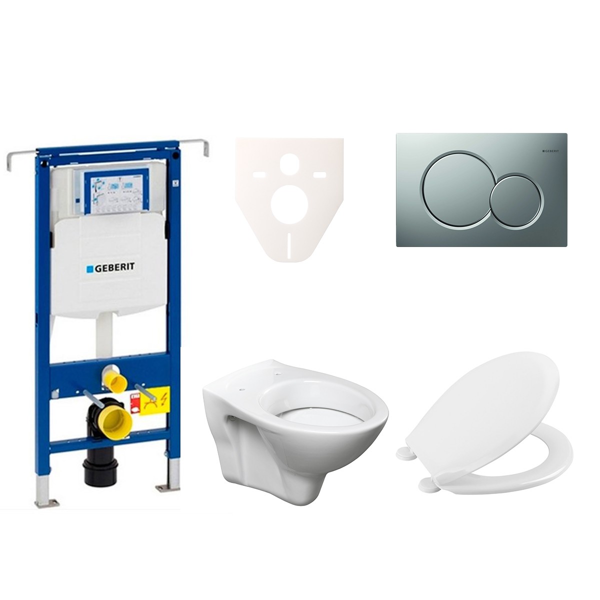 E-shop Cenově zvýhodněný závěsný WC set Geberit do lehkých stěn / předstěnová montáž+ WC S-Line S-line Pro 111.355.00.5NR3