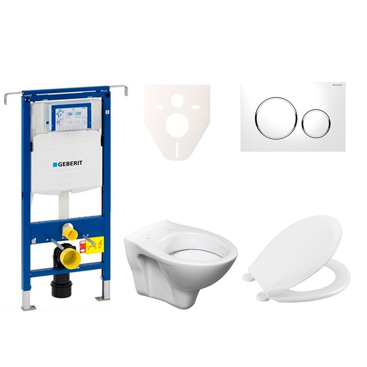 E-shop Cenově zvýhodněný závěsný WC set Geberit do lehkých stěn / předstěnová montáž+ WC S-Line S-line Pro 111.355.00.5NR4