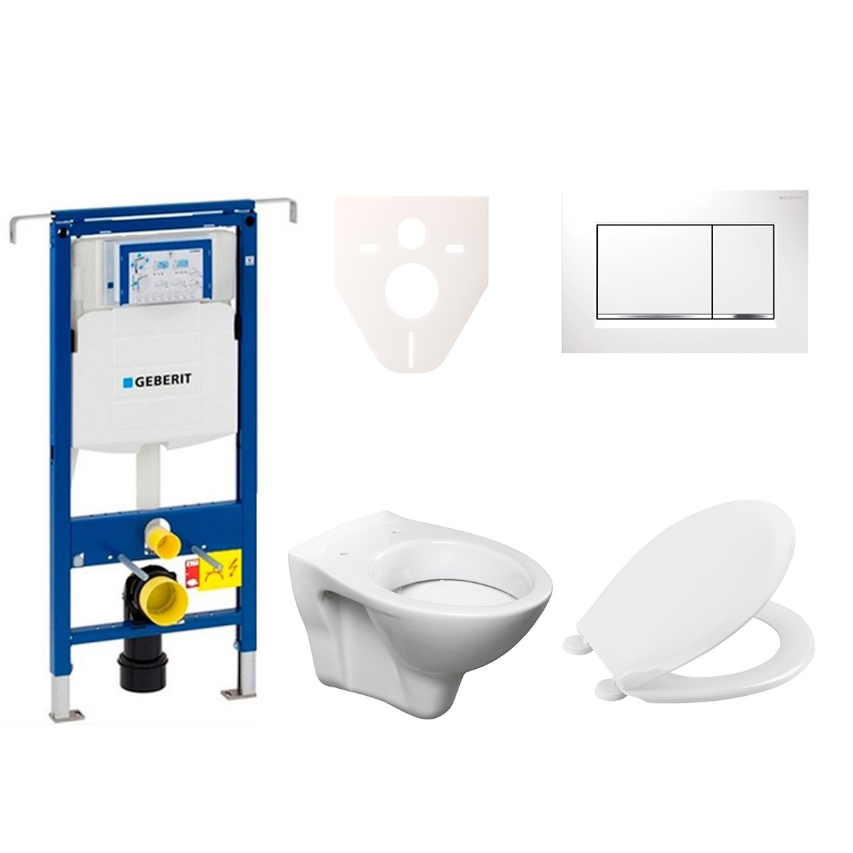 E-shop Cenově zvýhodněný závěsný WC set Geberit do lehkých stěn / předstěnová montáž+ WC S-Line S-line Pro 111.355.00.5NR5