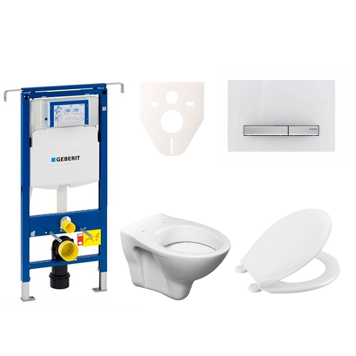 E-shop Cenově zvýhodněný závěsný WC set Geberit do lehkých stěn / předstěnová montáž+ WC S-Line S-line Pro 111.355.00.5NR8