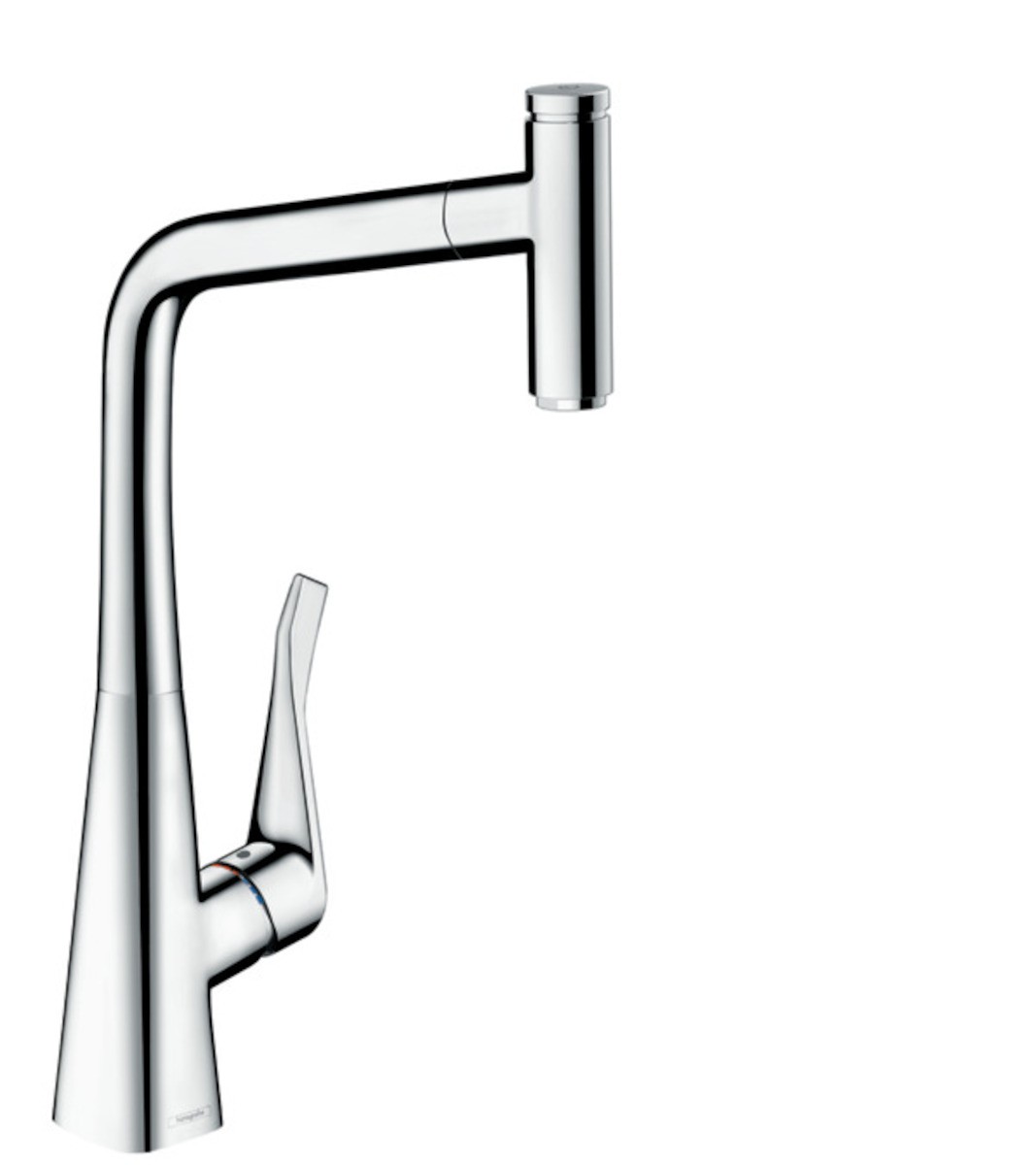 Dřezová baterie Hansgrohe Metris Select M71 s vytahovací sprškou chrom 14884000