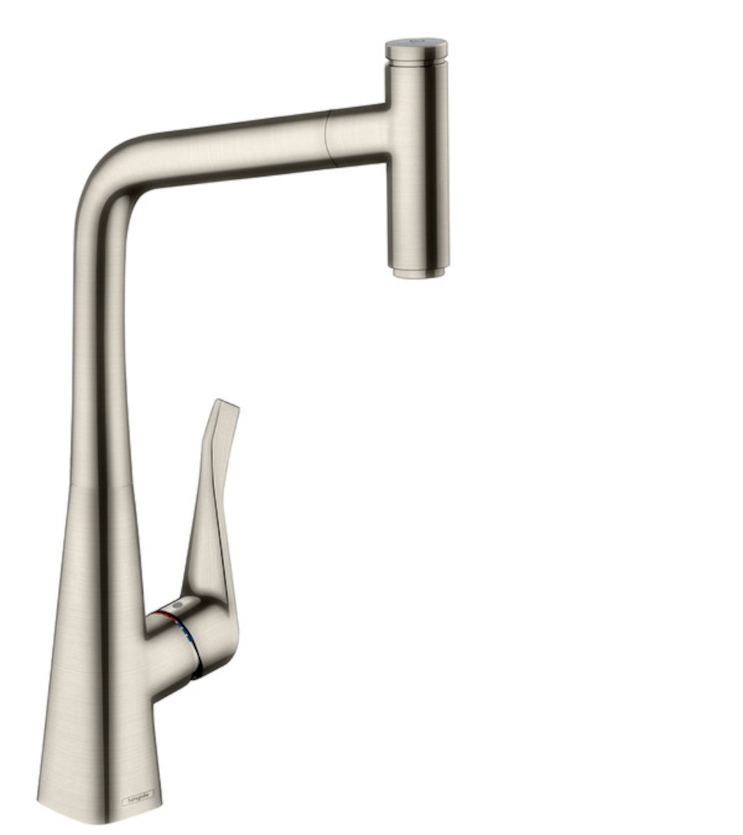 Dřezová baterie Hansgrohe Metris Select M71 s vytahovací sprškou vzhled nerezu 14884800