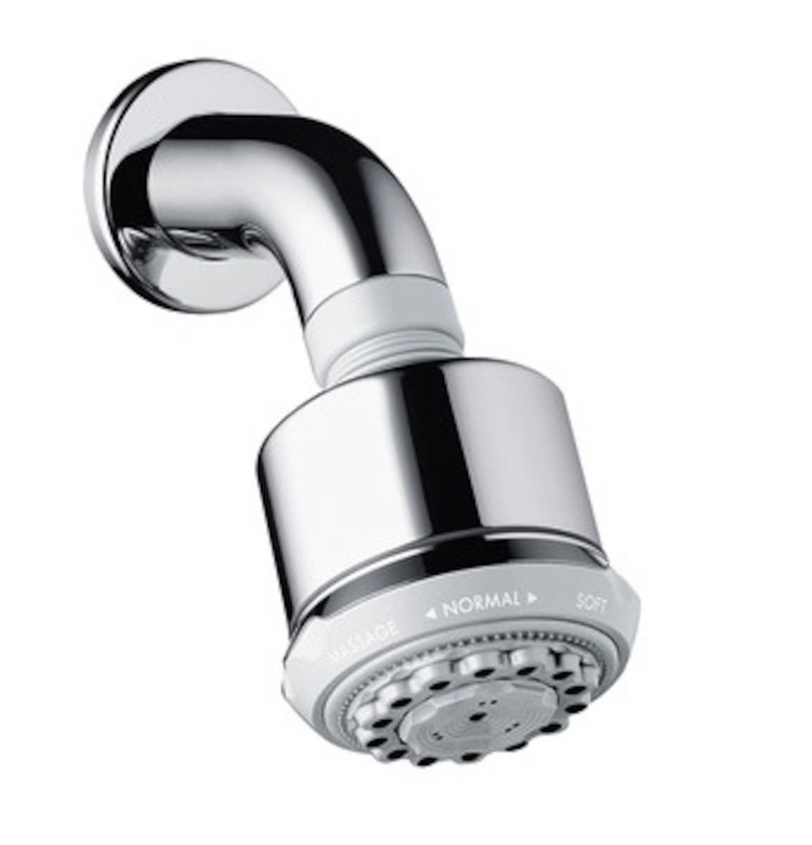 Hlavová sprcha Hansgrohe Clubmaster na stěnu včetně sprchového ramena chrom 27475000