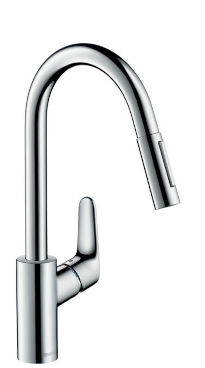 Dřezová baterie Hansgrohe Focus M41 s vytahovací sprškou, 2 proudy chrom 31815000