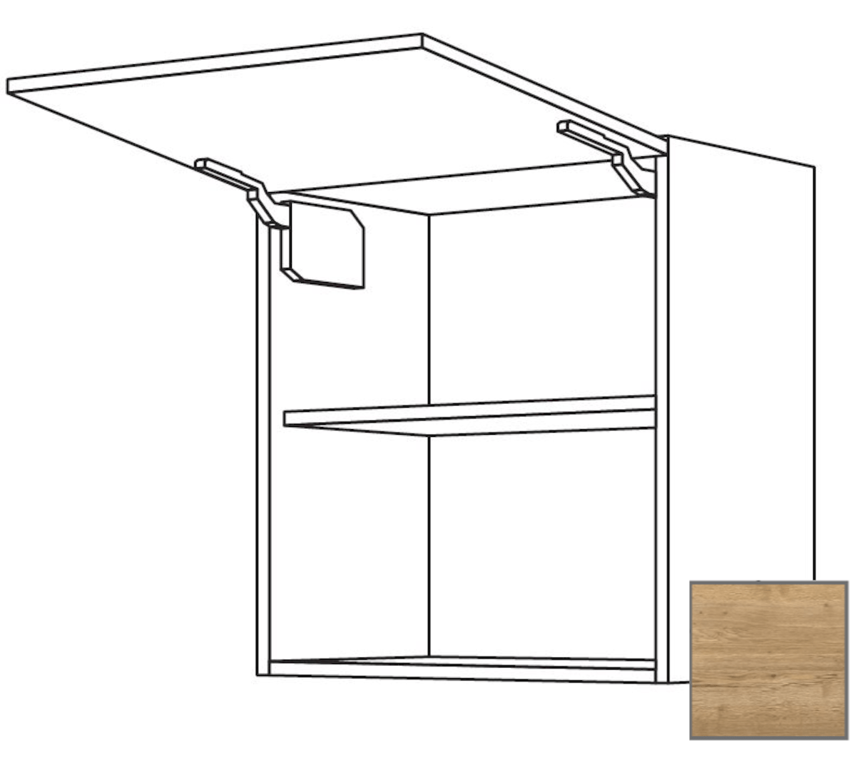 E-shop Kuchyňská skříňka horní Naturel Sente24 výklopná 60x72x35 cm dub sierra 405.WM601
