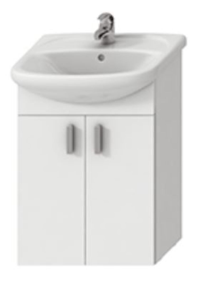E-shop Koupelnová skříňka s umyvadlem Jika Lyra Plus 53x29,2x75 cm bílá H4519514323001