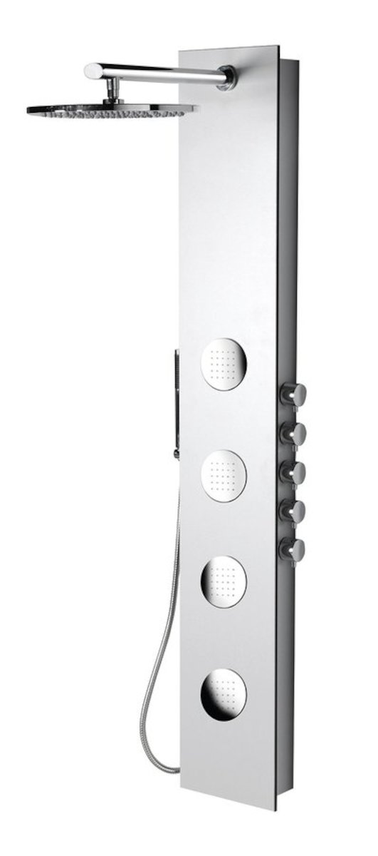 E-shop Sprchový panel Sapho 5SIDE ROUND s pákovou baterií bílá 80217