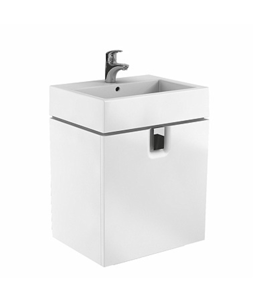 E-shop Koupelnová skříňka pod umyvadlo Kolo Twins 60x46x57 cm bílá lesk 89498000