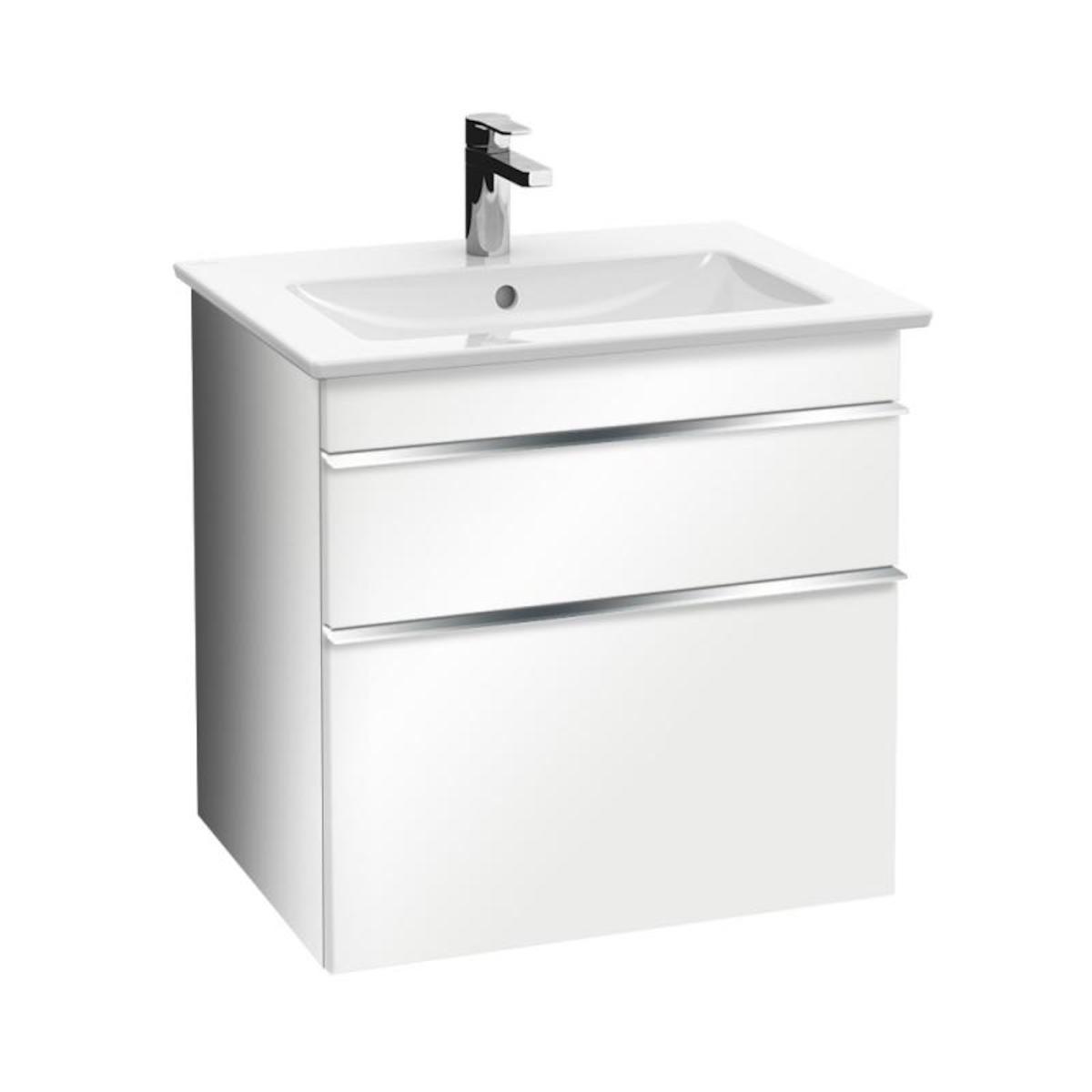 E-shop Koupelnová skříňka pod umyvadlo Villeroy & Boch Venticello 55,3x50,2x59 cm bílá lesk A92301DH