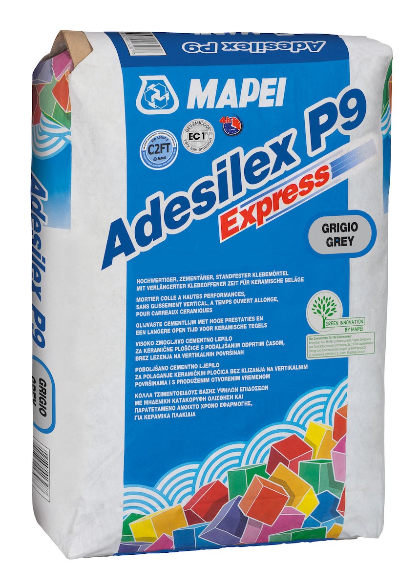 E-shop Lepidlo Mapei Adesilex P9 Express šedá 25 kg C2FT ADESILEXP9EXPRES