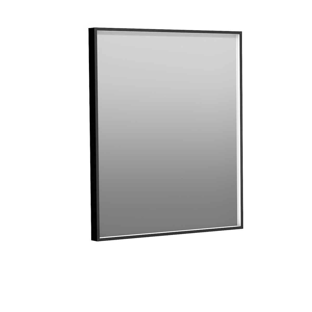 E-shop Zrcadlo Naturel 60x70 cm hliník černá ALUZ6070CLEDP