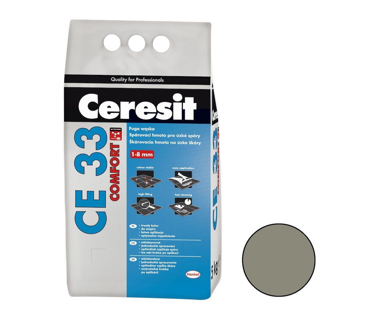 Spárovací hmota Ceresit CE 33 antracite 5 kg CG2A CE33513