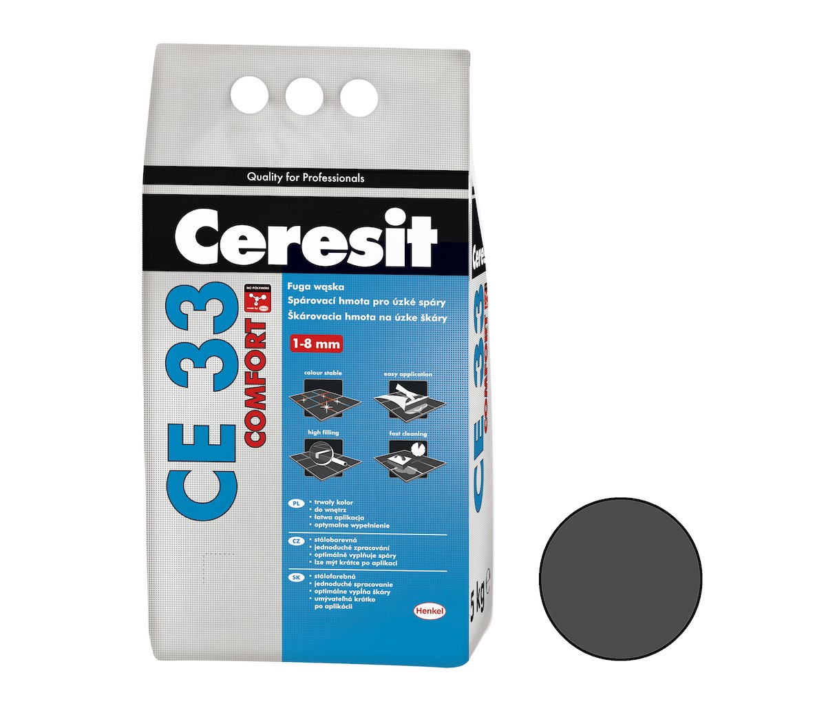 Spárovací hmota Ceresit CE 33 graphite 5 kg CG2A CE33516