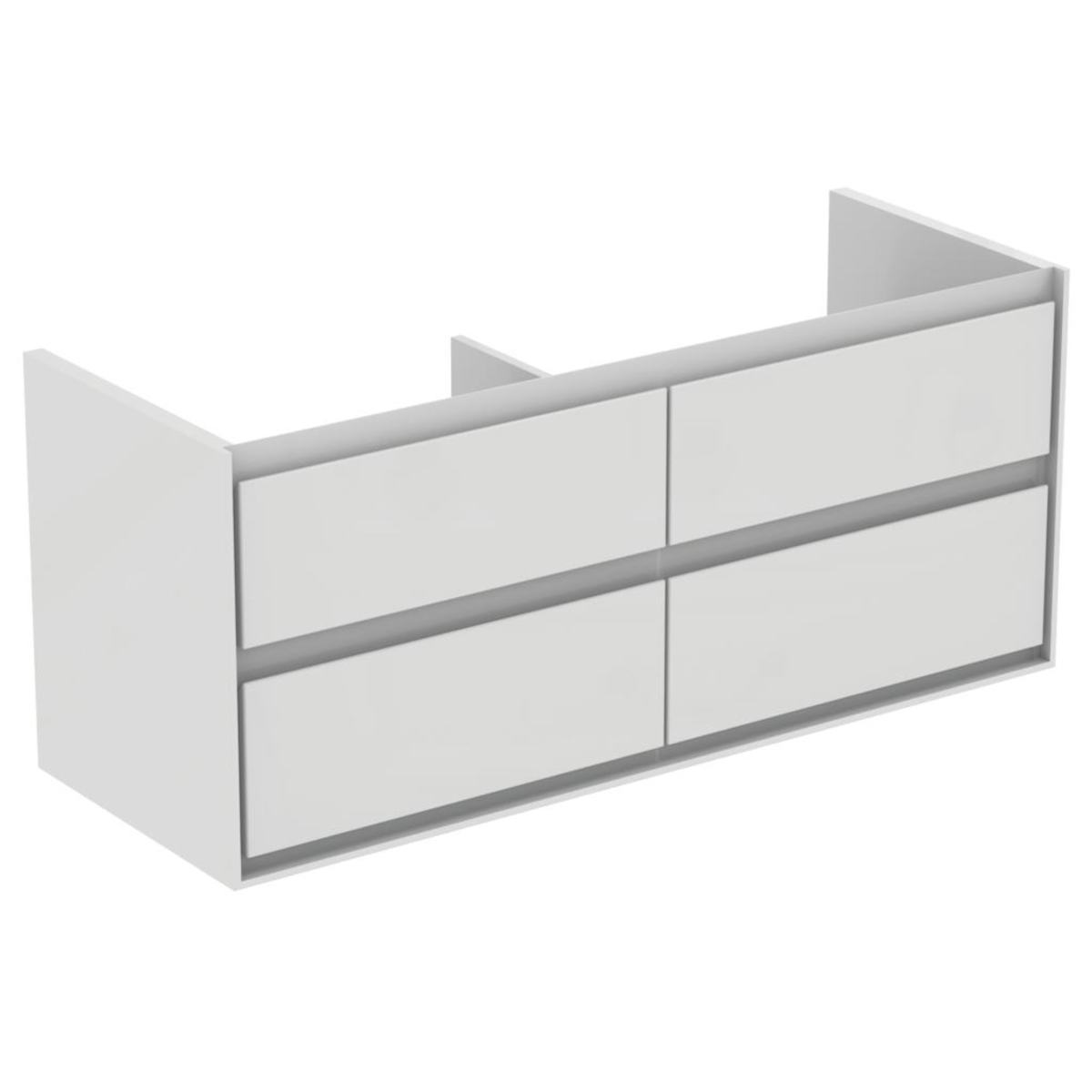 Koupelnová skříňka pod umyvadlo Ideal Standard Connect Air 120x44x51,7 cm bílá lesk/bílá mat E0822B2