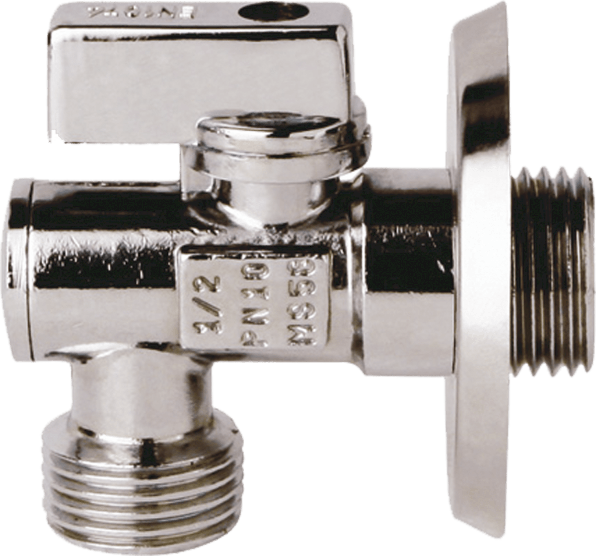 Rohový pračkový ventil s filtrem 1/2x3/4 +klapka Optima ET708L