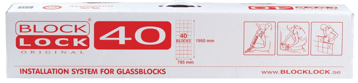 Montážní sada Glassblocks pro 40 tvárnic GBBLLOCK40