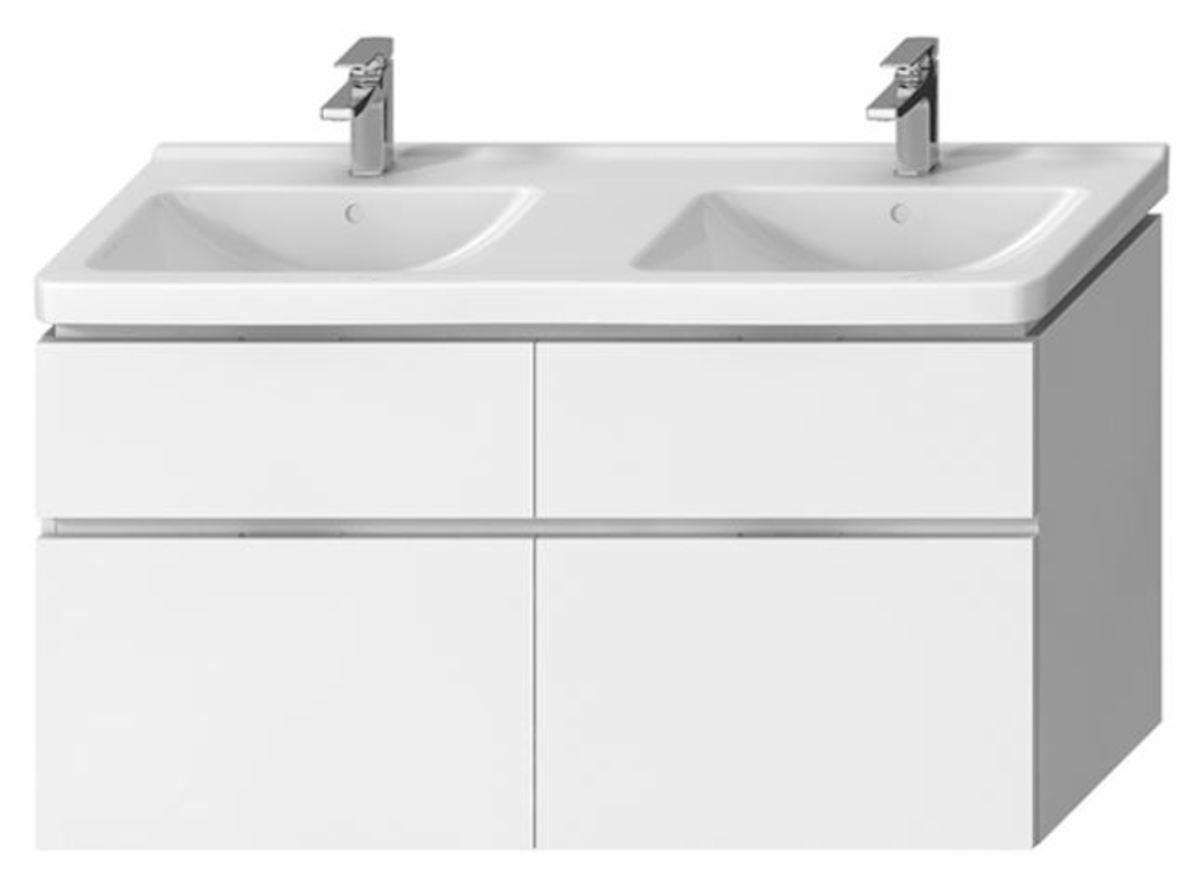 E-shop Koupelnová skříňka pod umyvadlo Jika Cubito 128x46,7x68,3 cm bílá H40J4274025001