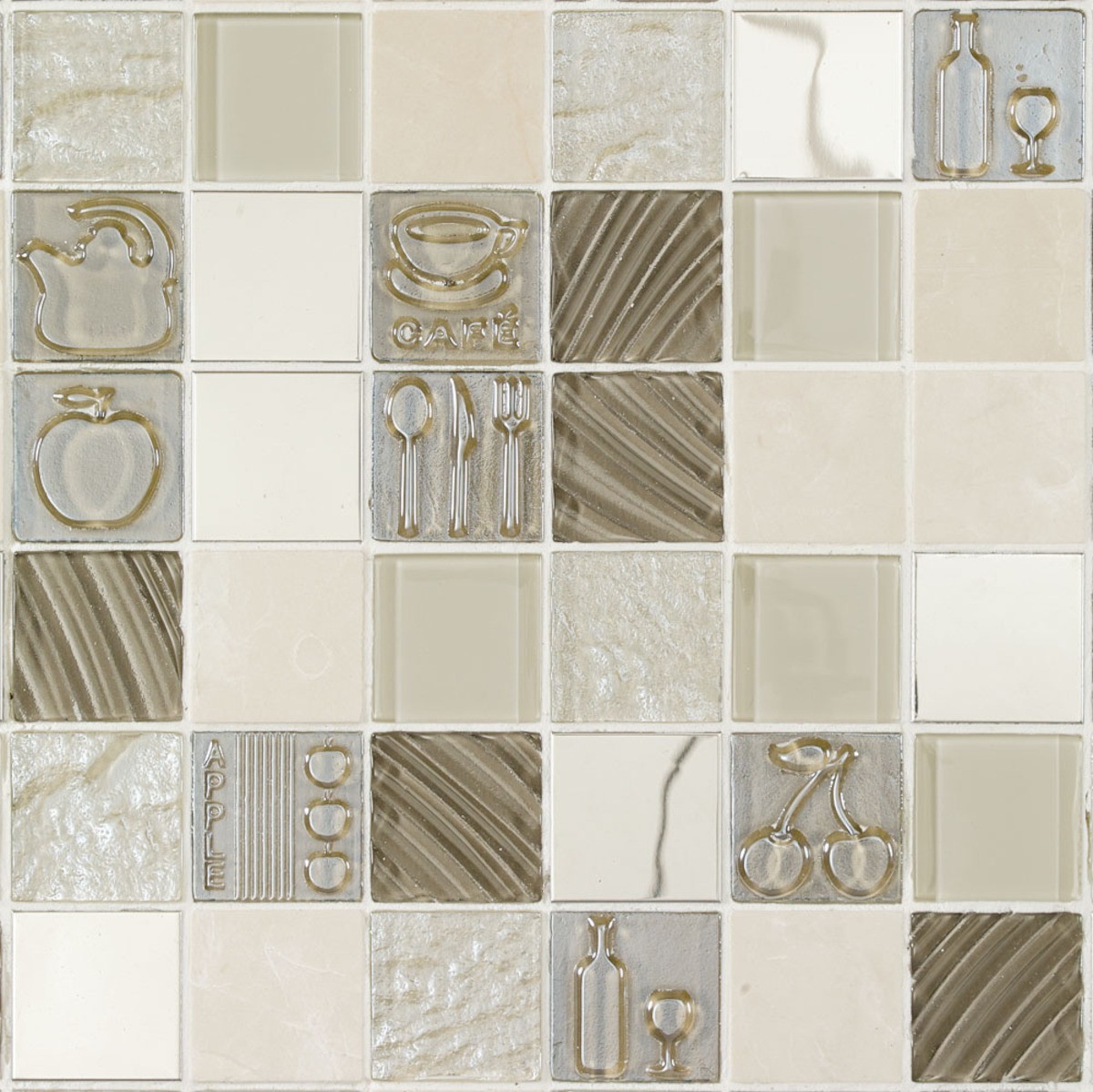 E-shop Skleněná mozaika Mosavit Kitchen beige 30x30 cm mat / lesk KITCHENBE