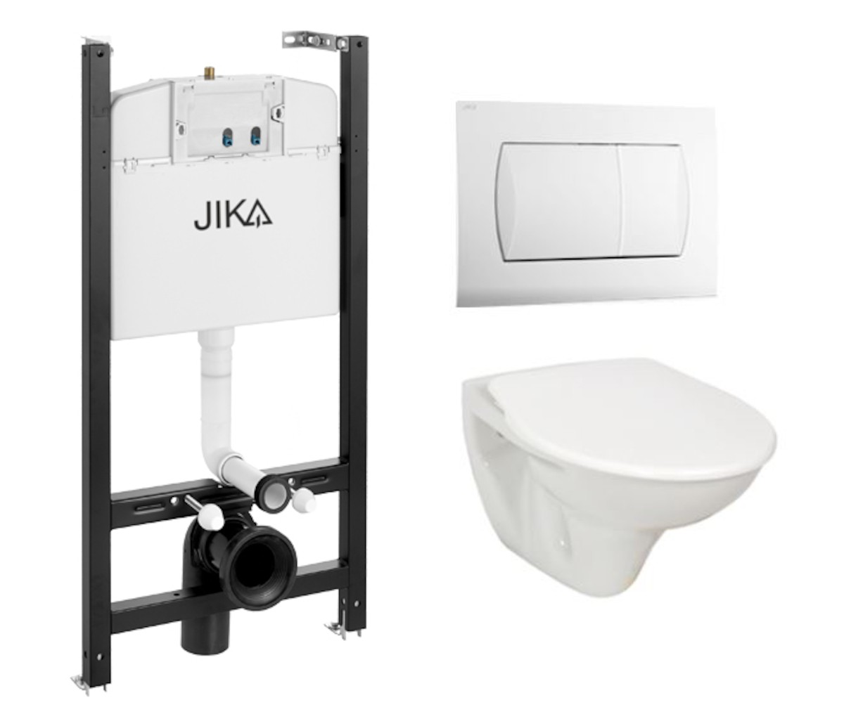 E-shop Cenově zvýhodněný závěsný WC set Jika do lehkých stěn / předstěnová montáž+ WC Jika Nila KMPLJIKAS