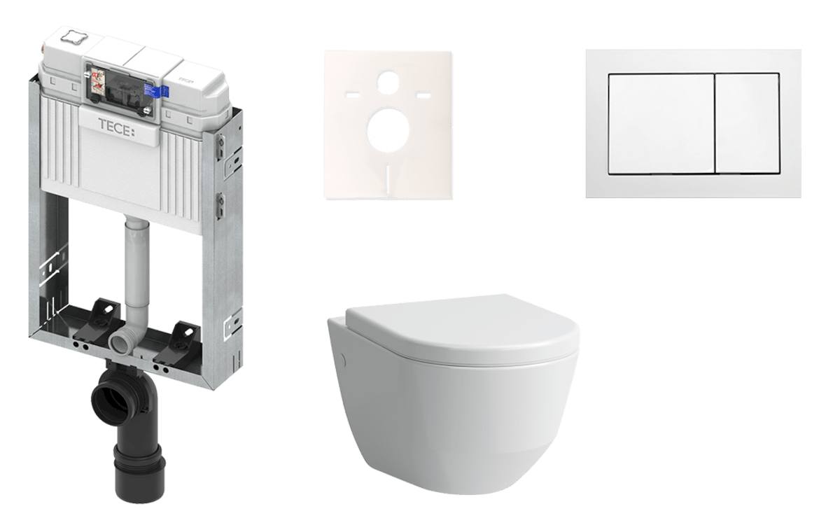 E-shop Cenově zvýhodněný závěsný WC set TECE k zazdění + WC Laufen Laufen Pro KMPLPROAT