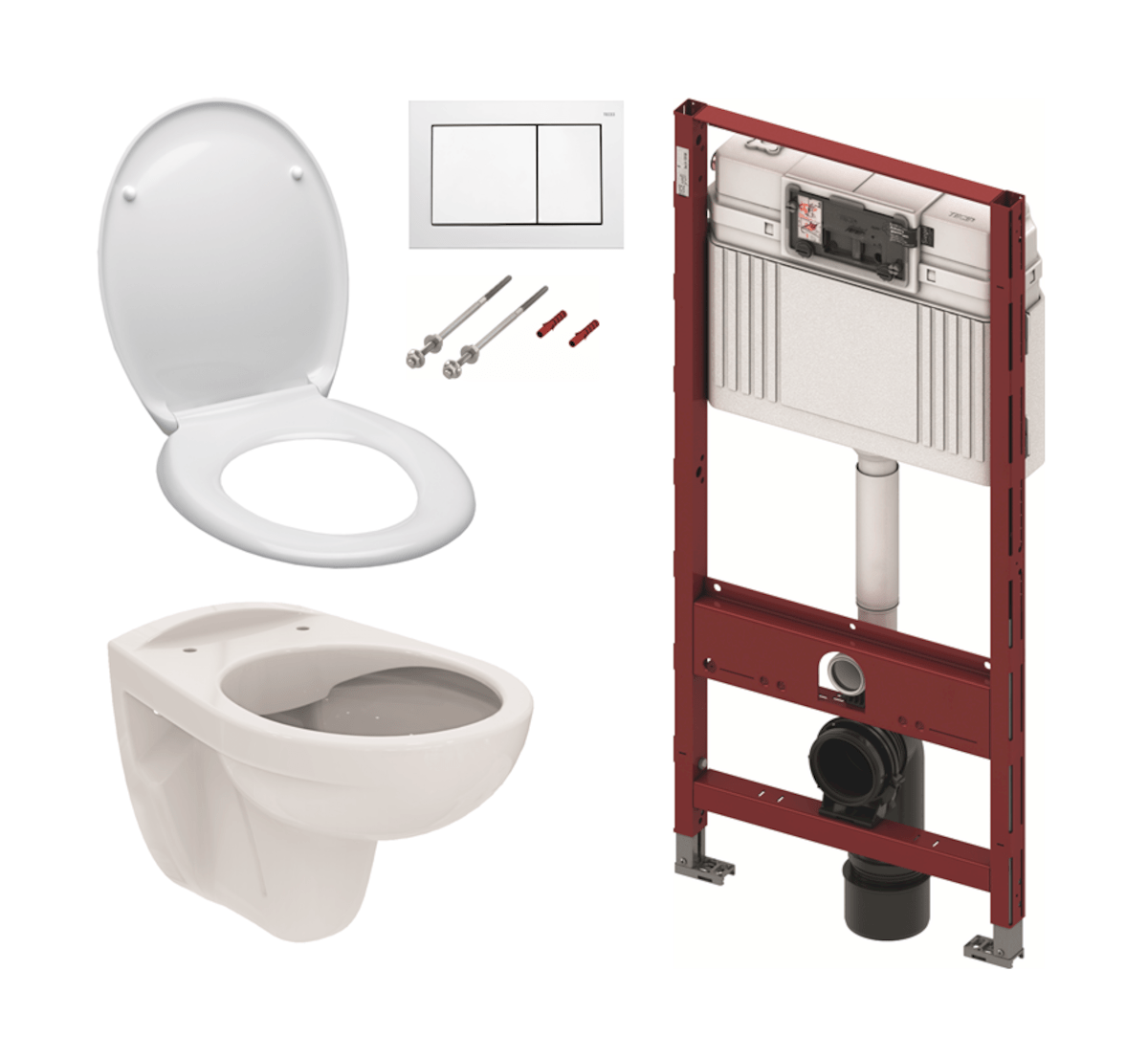 E-shop Cenově zvýhodněný závěsný WC set TECE do lehkých stěn / předstěnová montáž+ WC S-Line S-line Pro KMPLSIKOTS