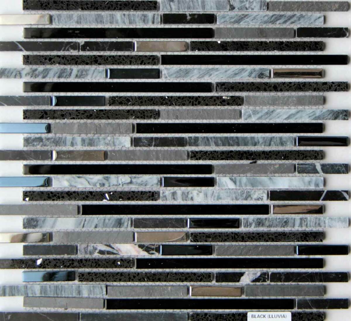 E-shop Kamenná mozaika Mosavit Lluvia negro 30x30 cm mat / lesk LLUVIANE