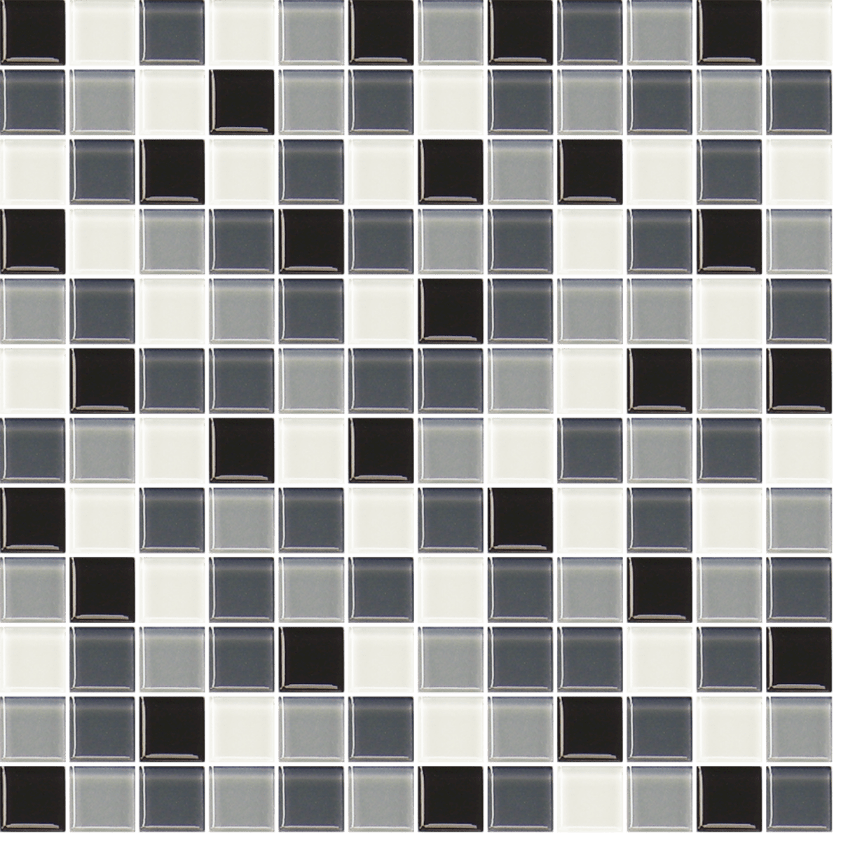 E-shop Skleněná mozaika Premium Mosaic šedá 30x30 cm lesk MOS25MIX2