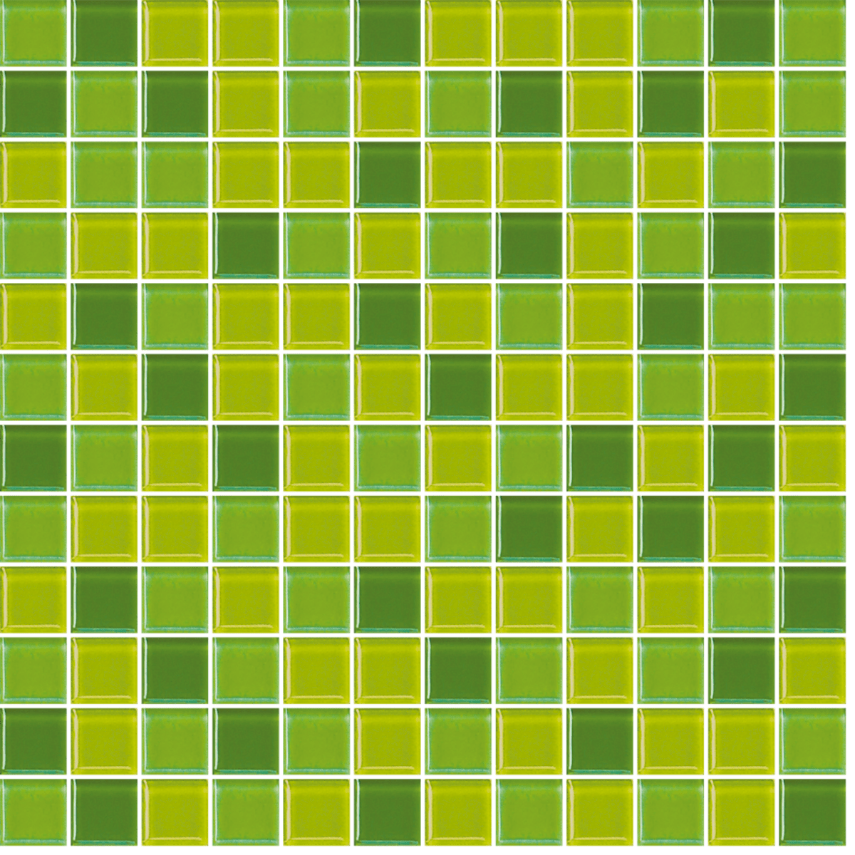 E-shop Skleněná mozaika Premium Mosaic zelená 30x30 cm lesk MOS25MIX4