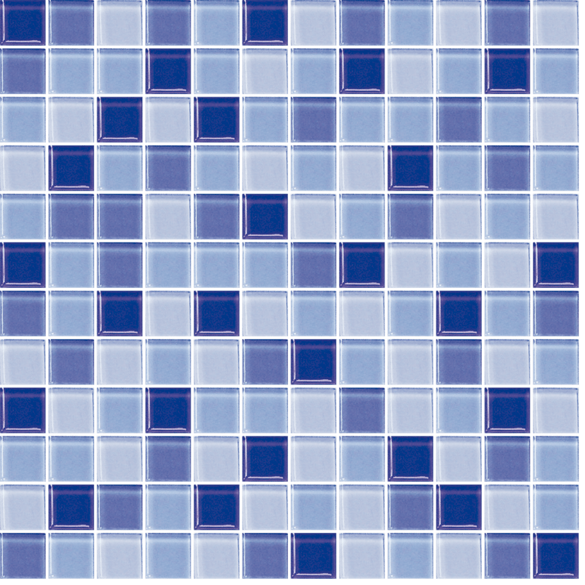 E-shop Skleněná mozaika Premium Mosaic modrá 30x30 cm lesk MOS25MIX5