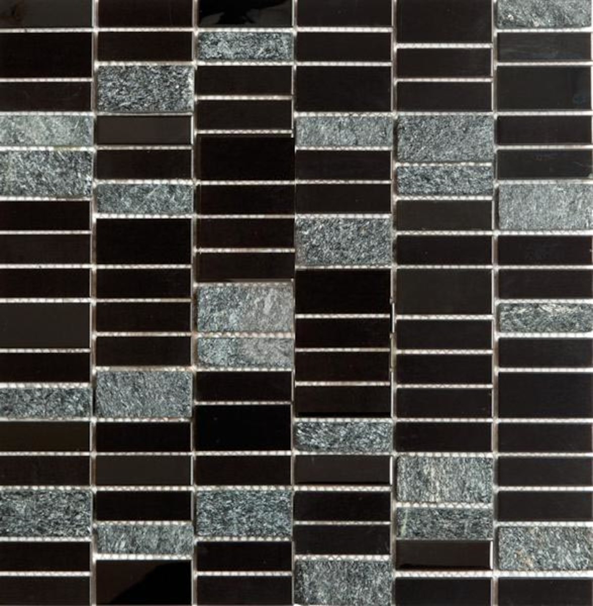 E-shop Nerezová mozaika Premium Mosaic Stone černá 30x30 cm mat / lesk MOS4815BK