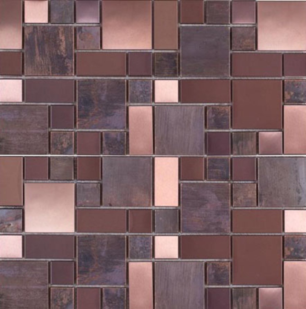 E-shop Měděná mozaika Premium Mosaic Stone metalická hnědá 30x30 cm mat / lesk MOS4823CO